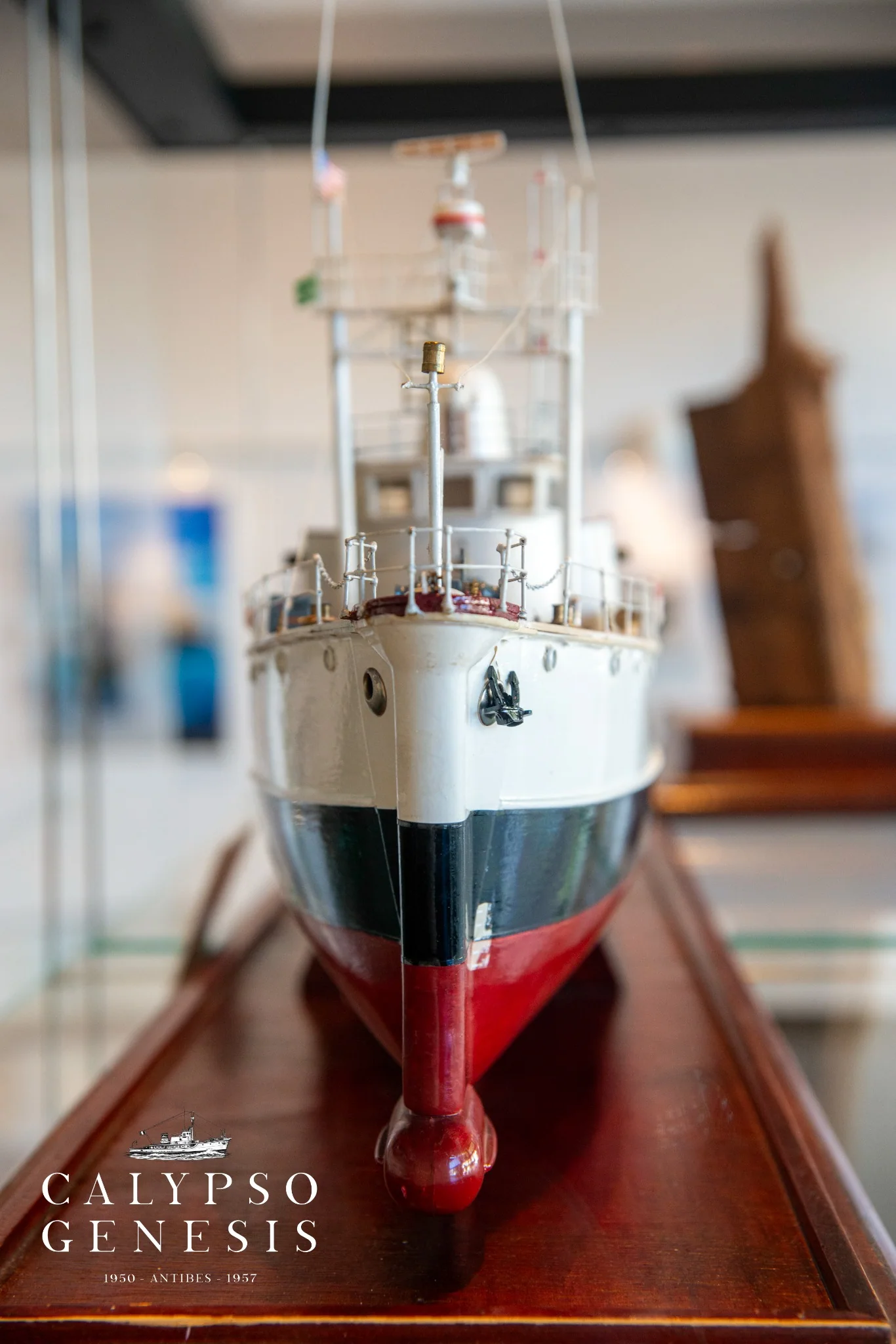 Détail de la maquette de la Calypso, version 1980.